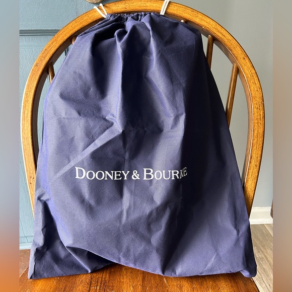 EUC Dooney & Bourke Smooth Leather Tobi Tote - Beige & Tan w/ Fuchsia Interior - Picture 15 of 16